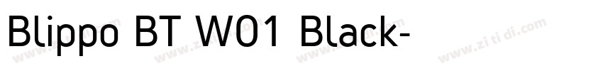 Blippo BT W01 Black字体转换